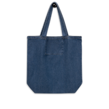 Organic denim tote bag