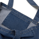 Organic denim tote bag